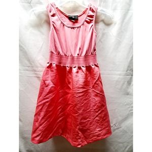 VTG IZ Byers California Peachy Coral 2 tone elastic waistbandsleeveless dress 7